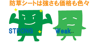 使用する防草シートのグレードによって金額・価格・費用・料金・金額・値段の相場が変わります～知って得する庭作りのこつ・アイデア ガーデン豆知識