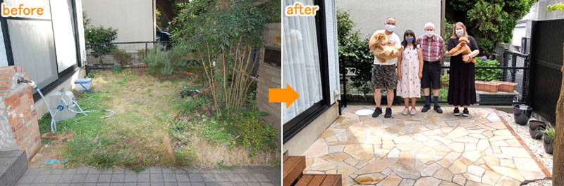 神奈川県 横浜市 庭園 リノベーション施工事例　オシャレな洋風ガーデンにしたい