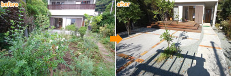 神奈川県 鎌倉市 庭園 リノベーション施工事例　庭が広くて困る！雑草対策をして管理の楽な庭にしたい