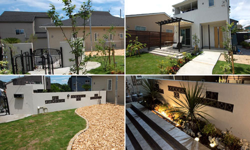 ホテルライク：スタイリッシュで高級感ある庭～おしゃれな照明の庭雑草対策リフォーム～神奈川県茅ヶ崎市T様邸／おしゃれな庭リフォーム 一軒家の庭,戸建ての庭をおしゃれにするこつ,デザイン～おしゃれな庭,一軒家の庭,戸建ての庭,洗練された庭,センスが良い庭,上品な庭,落ち着いた庭,高級感のある庭,品格がある庭,かっこいい庭,広い庭,雑草対策,リフォーム,デザイン,レイアウト