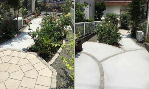 北欧テイスト雑草対策リフォーム～神奈川県茅ヶ崎市T様邸／おしゃれな庭リフォーム 一軒家の庭,戸建ての庭をおしゃれにするこつ,デザイン～おしゃれな庭,一軒家の庭,戸建ての庭,洗練された庭,センスが良い庭,上品な庭,落ち着いた庭,高級感のある庭,品格がある庭,かっこいい庭,広い庭,雑草対策,リフォーム,デザイン,レイアウト