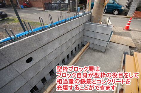 神奈川県藤沢市 擁壁(ようへき)工事・型枠ブロック塀修理造園施工例